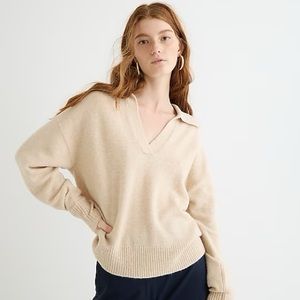 NWT J.Crew Collared V-neck sweater in Supersoft yarn